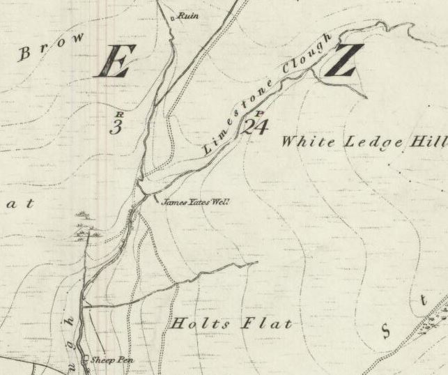 James Yate's Well, as shown on the earliest OS maps.
